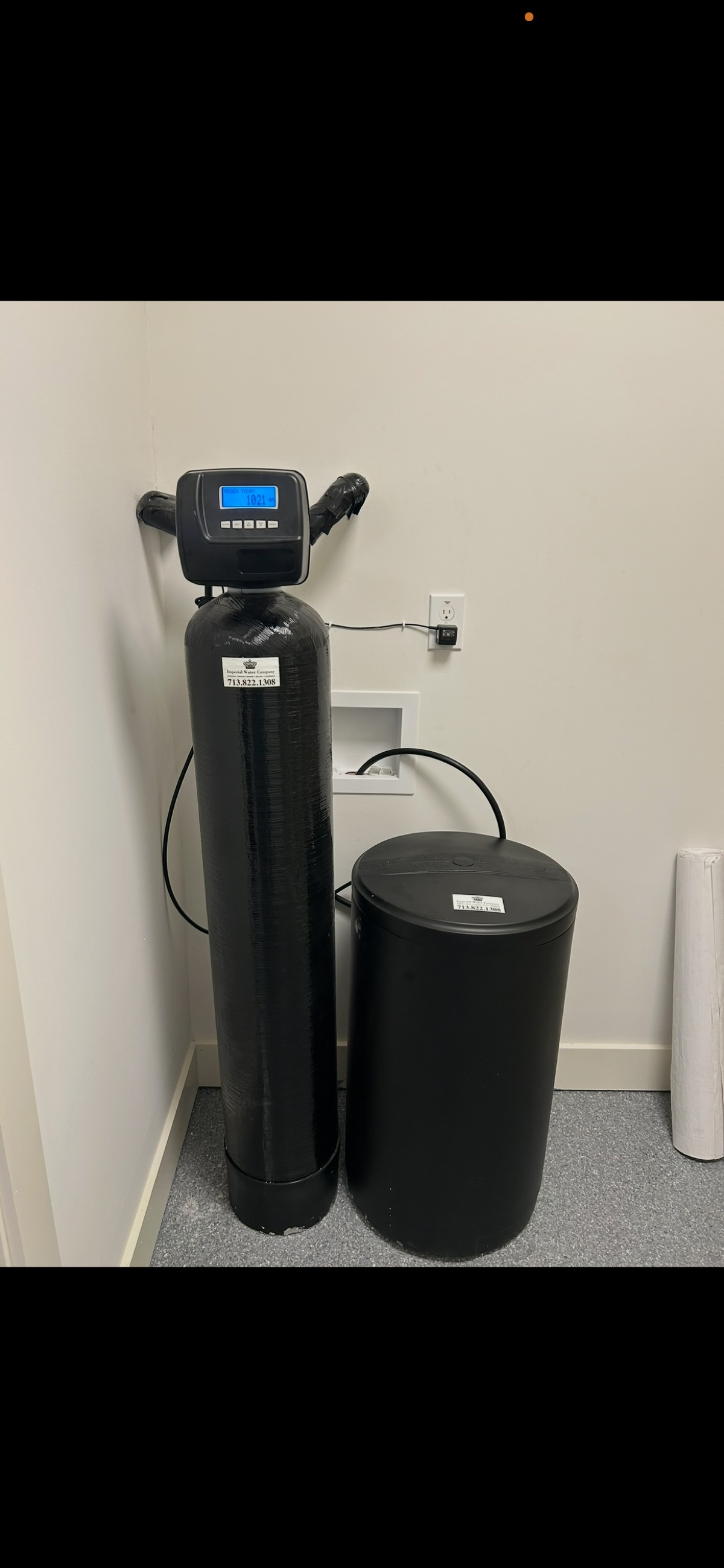 Indoor softener install